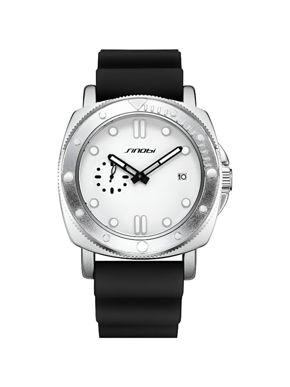 Watches for Men with Calendar, Rotating Bezel and Small Seconds Dial